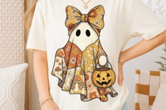 Retro Groovy Ghost Png, Halloween Ghost Png, Boho Ghost Png. Product Image 2