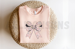 Retro Coquette Easter Bunny Bow Sublimation PNG Product Image 2