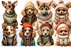 Christmas Dogs Sublimation Clipart, Christmas Dog Clipart Product Image 3