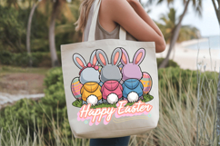 Happy Easter Bunny Tails &amp; eggs PNG Sublimation | Happy East Product Image 2