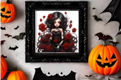 Gothic Halloween Watercolor Clipart PNG, Halloween PNG Product Image 2