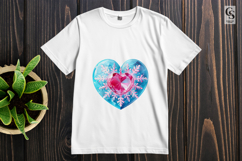 Ice Crystal Heart Clipart Sublimation PNG Product Image 2