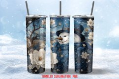 Snowman Stained Glass Tumbler Wrap Sublimation Designs Product Image 4