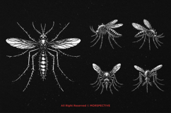 10 Bundle Dark Art Mosquito Insect Bug Pest Fly Bite Skull Product Image 3