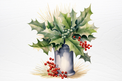 Winter Christmas Greenery Clipart PNG Product Image 2