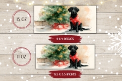 Watercolor Christmas Dog Mug, Christmas Tree Mug Design Product Image 2