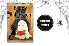 Kids Halloween Garden Flag, Halloween Welcome Flag Design Product Image 2