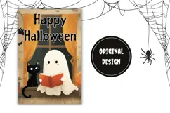 Kids Halloween Garden Flag, Halloween Welcome Flag Design Product Image 2