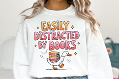 Easily Distracted by Books Svg | Svg Cut File | Shirt Svg Product Image 1