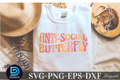 Anti social Butterfly SVG, Inspirational SVG Product Image 3