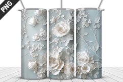 Flowers Tumbler Wrap | Sublimation Design | Tumbler PNG Product Image 1