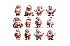 Funny Santa Claus Clipart, Christmas Clipart Product Image 2