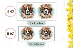 Saint Bernard Dog Mug Wrap Design, Dog Coffee Cup Design Product Image 2