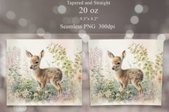 Cute Deer Tumbler Sublimation | Watercolor Tumbler Wrap Product Image 2