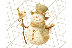 Pastel Snowman Clipart PNG, Cute Soft Winter Graphics Product Image 2