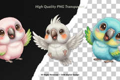 15 Bundle Watercolor Parrot Bird Macaw Parakeet Cockatoo Fly Product Image 2