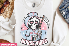 Nurse Vibes PNG, Cute Grim Sublimation PNG Product Image 3