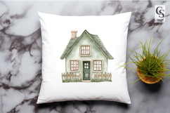 Cute Cottage House Illustration Clipart Sublimation PNG Product Image 2