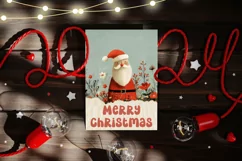 Merry Christmas Greeting Cards, Cartoon Santa Claus PNG Product Image 2
