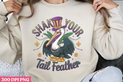 SHAKE YOUR TAIL FEATHER PNG, Mardi Gras Sublimation PNG Product Image 1