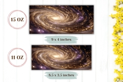 Space Mug Wrap, Galaxy Mug Design, Gold Glitter Mug PNG Product Image 2
