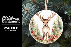 Christmas Ornament or Coaster Sublimation Design Baby Animal Product Image 1