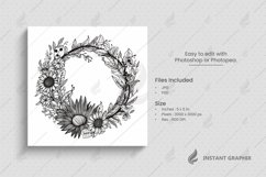 Floral frame on White Background Product Image 1