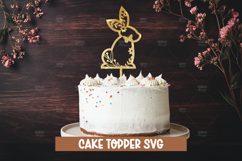 9 Easter bunny cake topper SVG I Cake topper SVG Product Image 3