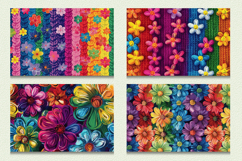 Rainbow Knitted Flowers Cutting Boards sublimation Design Product Image 2