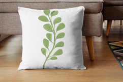 Leaf Stem Embroidery Design Nature-Inspired Pattern Product Image 2
