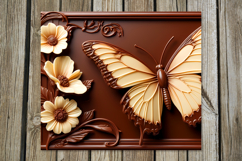 Chocolate | 4 Straight Skinny Tumbler Sublimation designs PL Product Image 2