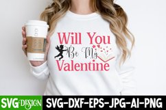 will you be my valentine SVG Cut File, Be My Valentine SVG Product Image 2