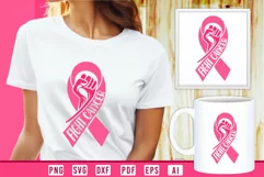 Fight Cancer SVG I Cancer Awareness Ribbon SVG Cut File Product Image 2