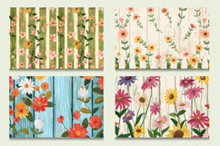 Picket Fence Flowers Cutting Boards sublimation Designs Product Image 2
