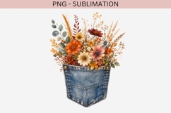 Autumn denim pocket png design for T-shirts Product Image 2