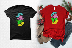 Colorful Abstract Leaf Outline Embroidery Design Product Image 2