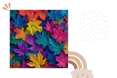 Fall Pillow Case Design, Fall Leaves Pillow Template Product Image 2
