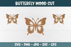 Butterfly Wood Cut SVG I Laser Cut Design Product Image 1