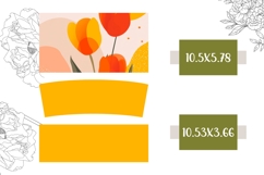 Red Tulips Tumbler Wrap Design, Floral 40 Oz Tumbler PNG Product Image 2