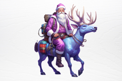 Christmas purple santa claus sublimation PNG Product Image 2