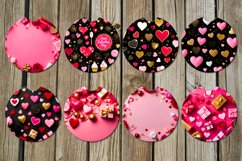 Valentine 3d hearts | black &amp; pink coaster &amp; key chain Product Image 2