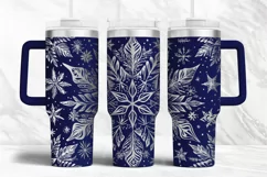 Tumbler laser svg| 40oz Tumbler Christmas Snowflakes wrap Product Image 5