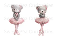 Bear, Teddy Bear, Shabby Chic, Ephemera, PNG, Clipart Product Image 2