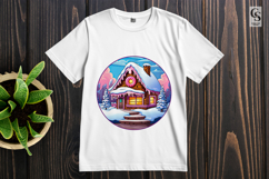 Winter Cabin House Clipart Sublimation PNG Product Image 2