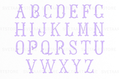 Watercolor Vintage Purple Alphabet Product Image 2