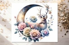 Moon, flowers &amp; Deer | 8 Skinny tumbler sublimation designs Product Image 2