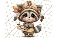 Thanksgiving Woodland Animals Clipart PNG Product Image 2