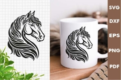 Horse Head Design, Cutting board SVG, Laser cut, Cricut Product Image 2