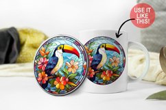 Toucan Floral Sublimation Bundle | Stained Glass Sublimation Product Image 3