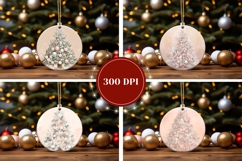 Pink Christmas Tree Ornament Designs, Christmas Gift Tags Product Image 2